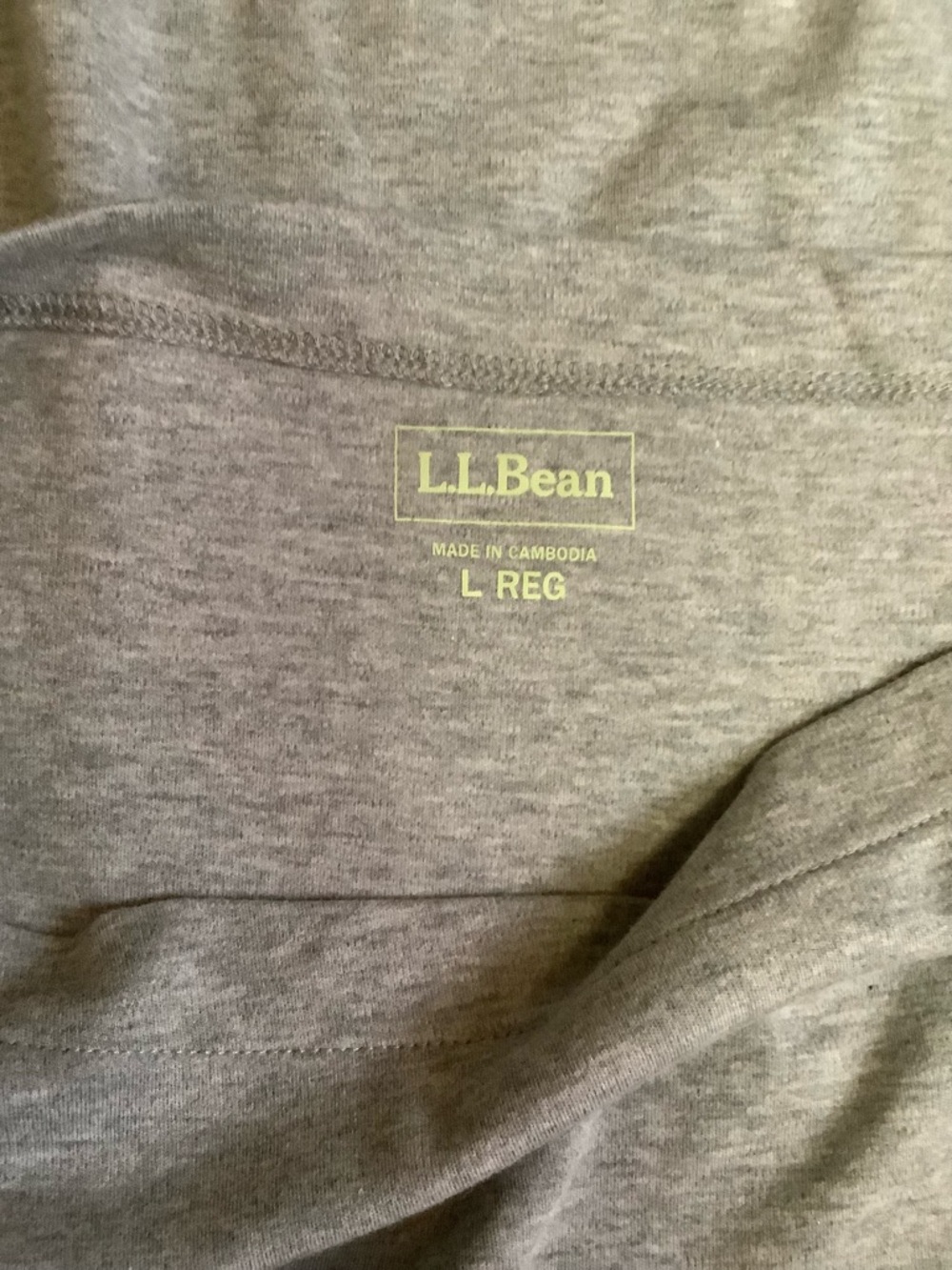 L.L. Bean Heathered Gray Shirt Top-Boat Neck-Short Sleeve-100% Cotton-L - Picture 5 of 7